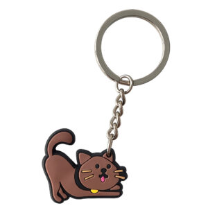 bruine kat sleutelhanger
