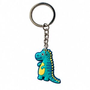 Dinosaurus sleutelhanger blauw