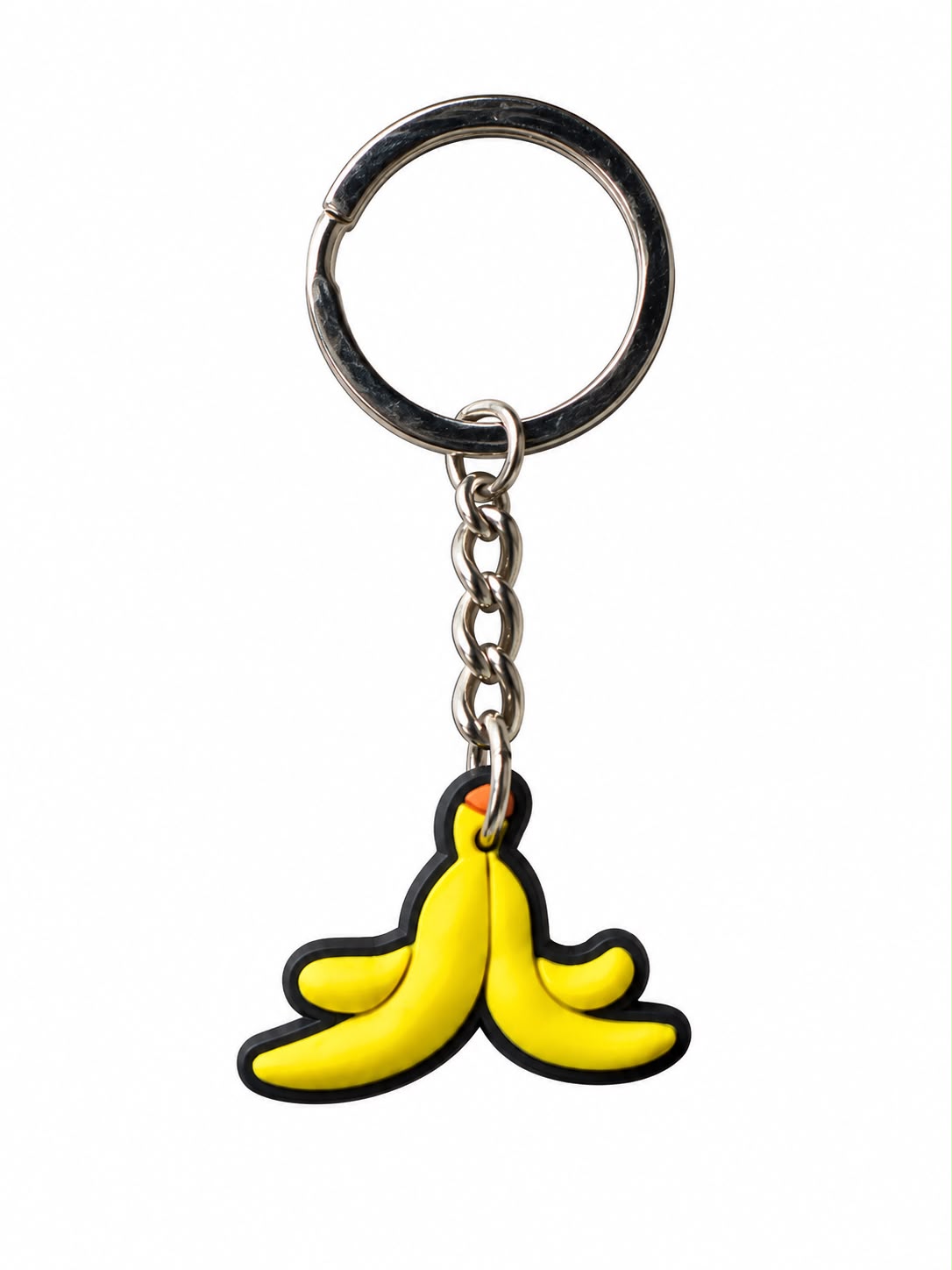 Bananenschil sleutelhanger – Geel – 3 × 2 cm